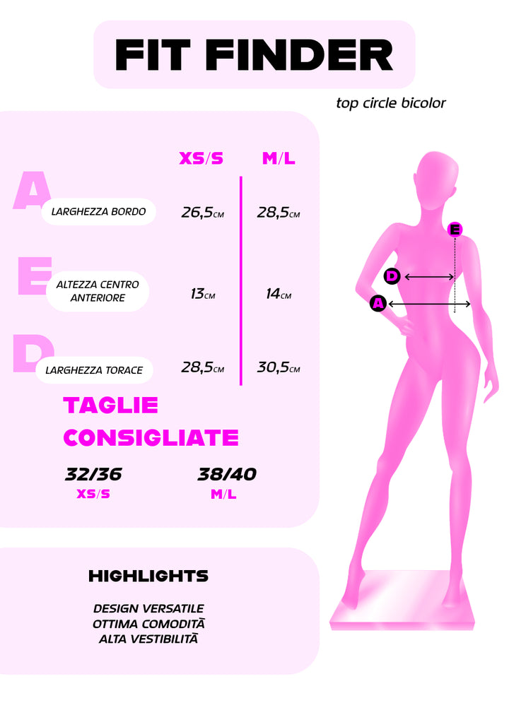 Top Circle Bicolor - Verde Militare/Nero