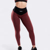Oasis Bicolor Leggings Push Up - Bordeaux