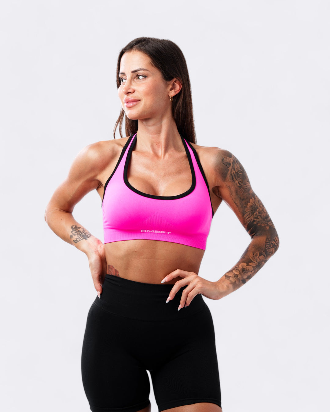 Top Circle Bicolor - Shock Pink/Black