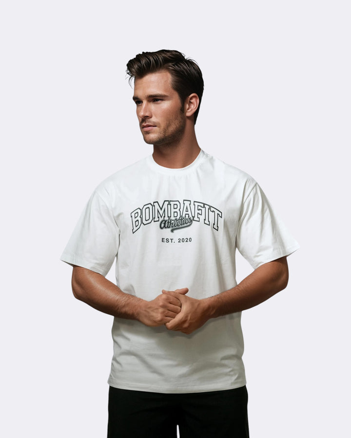 T-shirt University - Bianco