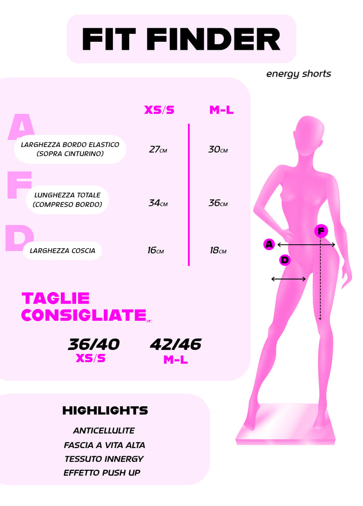 Energy Shorts Leggings - Nero