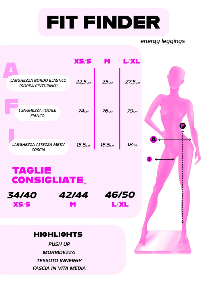 Energy leggings push up - Lilla