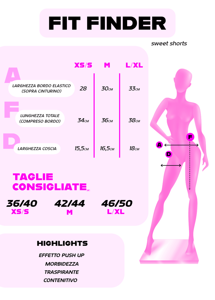 Sweet Shorts Leggings - Nero