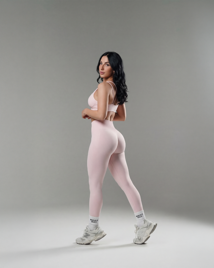 Oasis High Band Leggings Push Up - Rosa Fairy