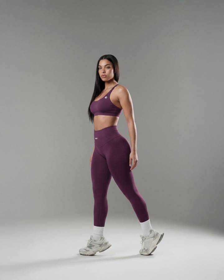 Oasis High Band Leggings Push Up - Viola Plum