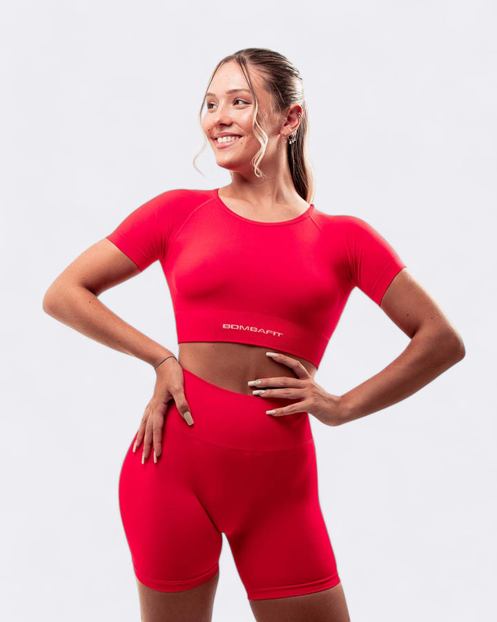 Basic Crop Top - Rosso