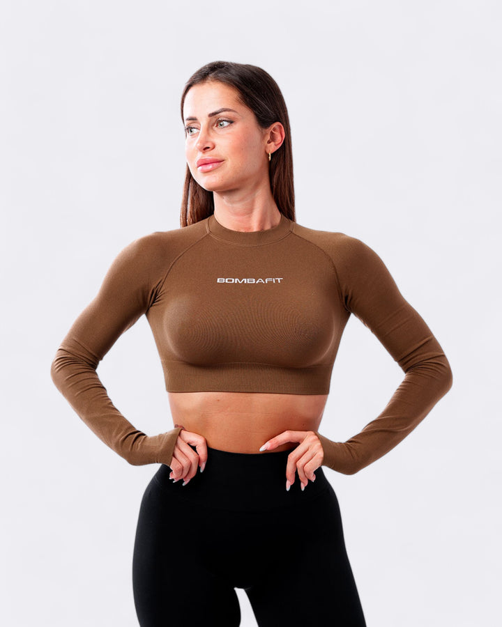 Basic Long Top - Brown