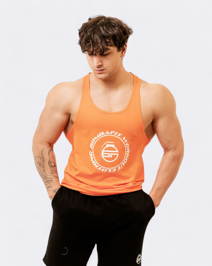 Rounded Men's Tank Top - Orange