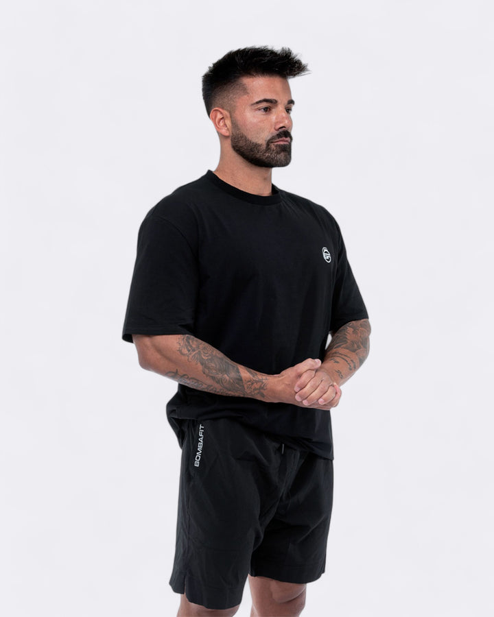 Oversized Split T-shirt - Black