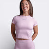 Maglietta Hush Crop - Rosa