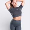 Maglietta Skyn Crop - Grafite