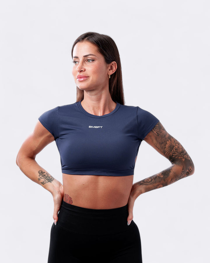 Maglietta Eden Crop - Blu