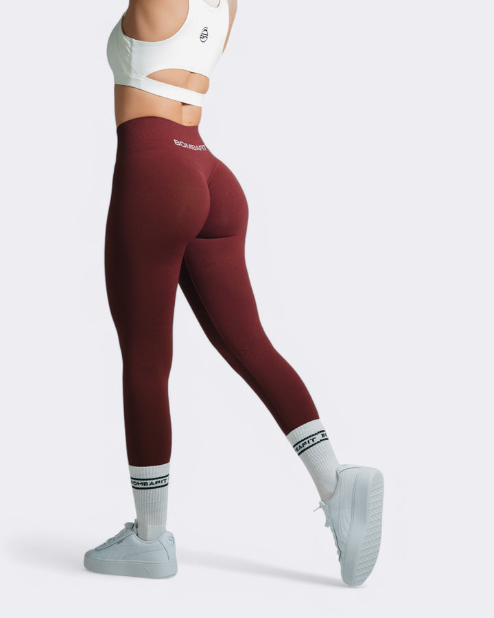 Oasis Leggings Push Up - Bordeaux