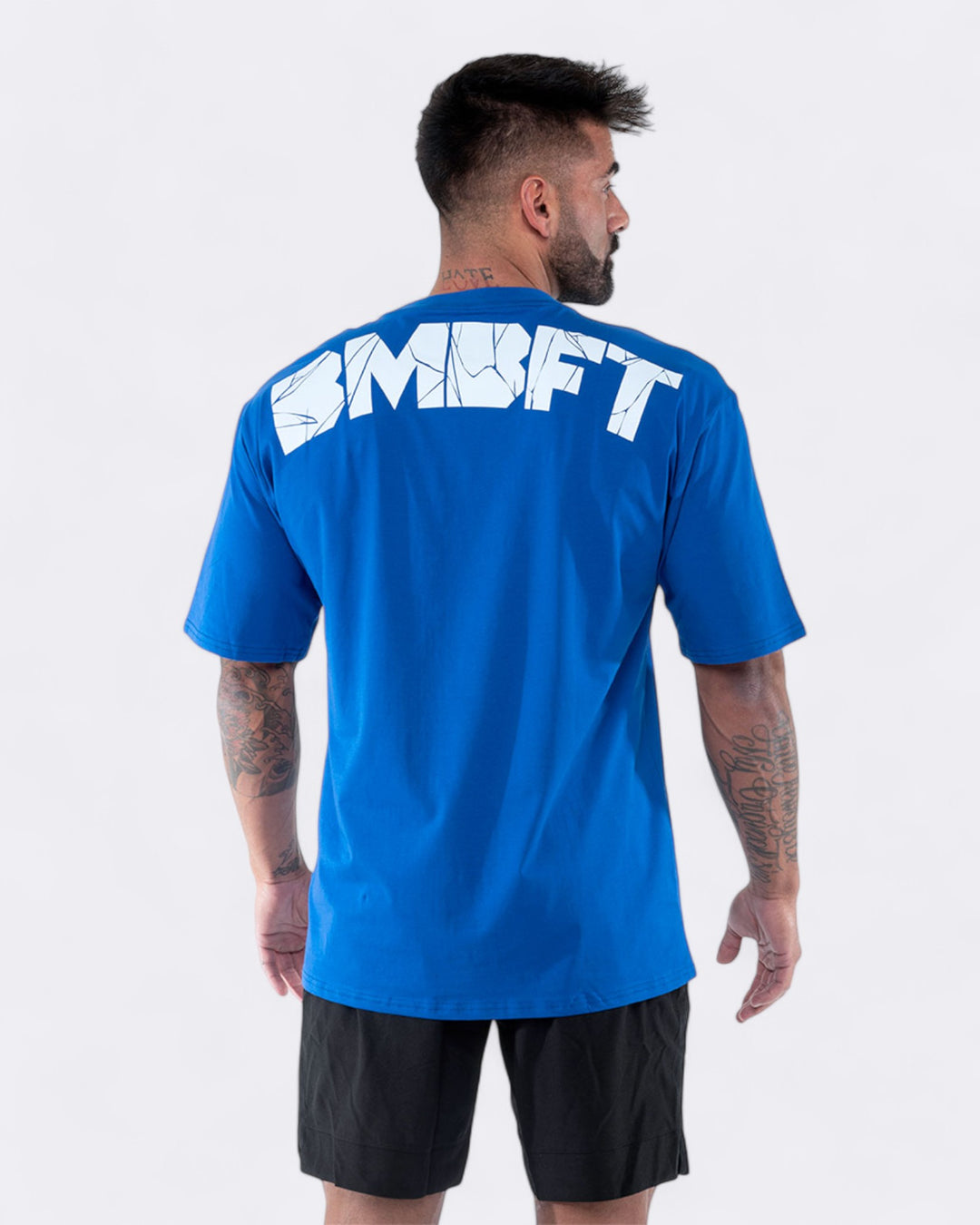 Oversized Split T-shirt - Blue