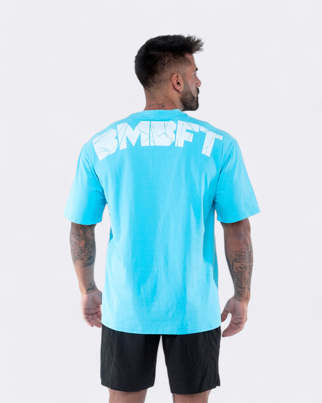 T-shirt Oversize Split - Celeste