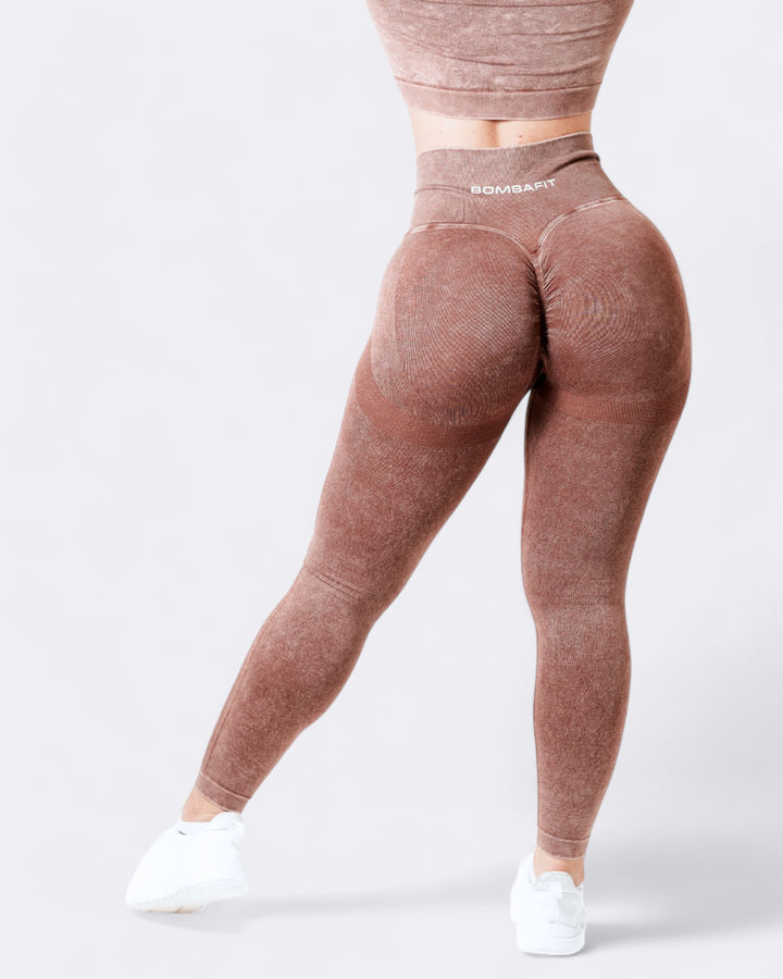 Stuffy Push Up Leggings - Brown