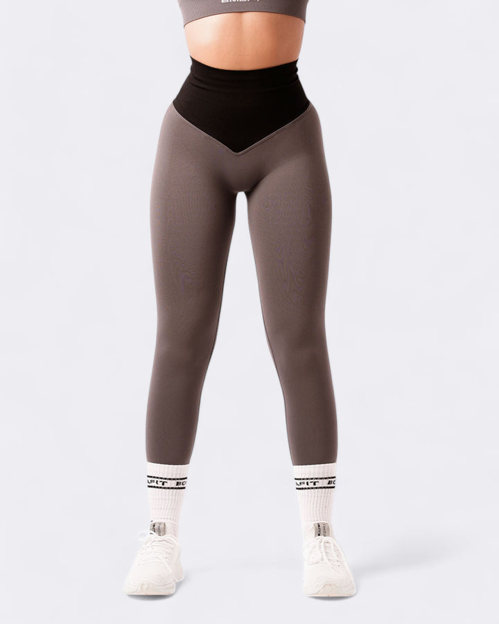 Pump It Bicolor Push Up Leggings - Grey/Black